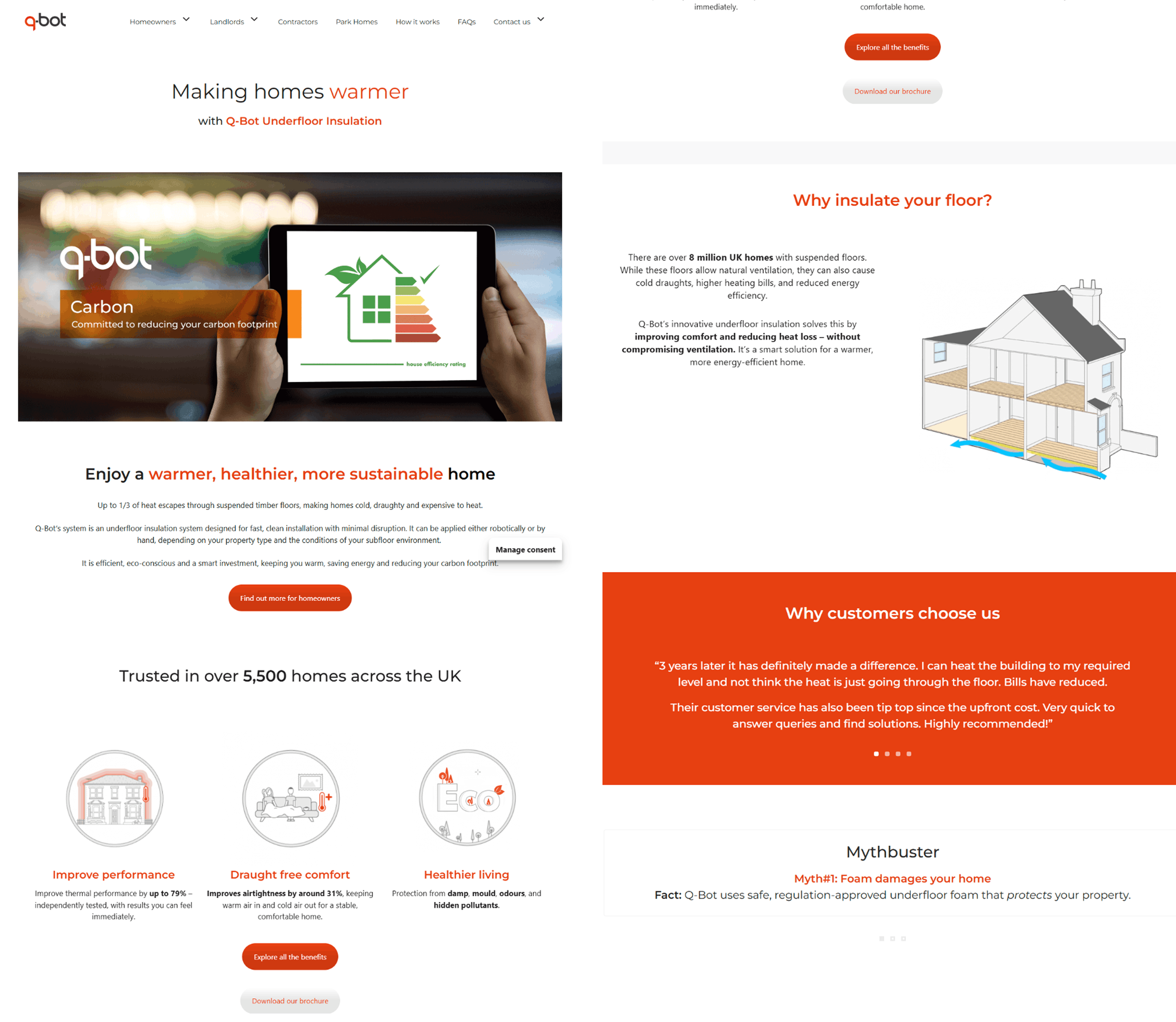 New homepage components: process overview, NPS banner and FAQ section